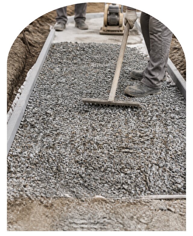 Устройство гравийной дорожки на дачном участке в Донецке
